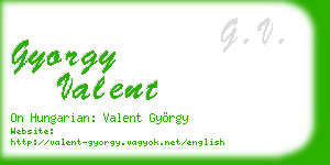gyorgy valent business card